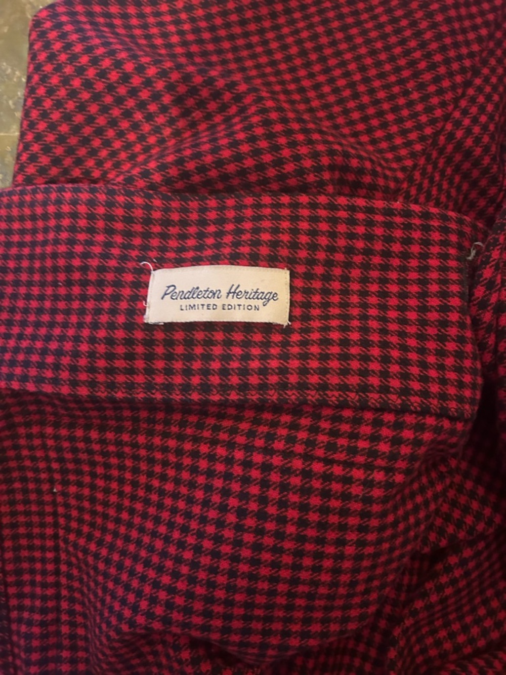 Pendleton Wool Houndstooth Jacket Red Black Button Front Women’s Size M - Picture 8 of 10
